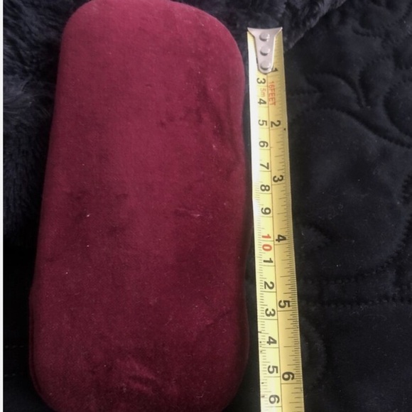Gucci Glass Case Burgundy VELOUR VELVET Designer Sunglasses - Picture 5 of 5